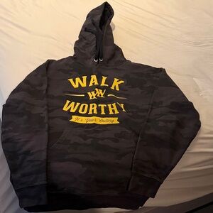 Walk Worthy Black Camo Hooded Sweatshirt